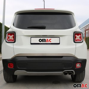 Jeep Renegade Tailgate Trim - Omac - S.Steel - Brushed Silver - 2015-2018 Jeep Renegade Tailgate Trim - Omac - S.Steel - Brushed Silver - 2015-2018